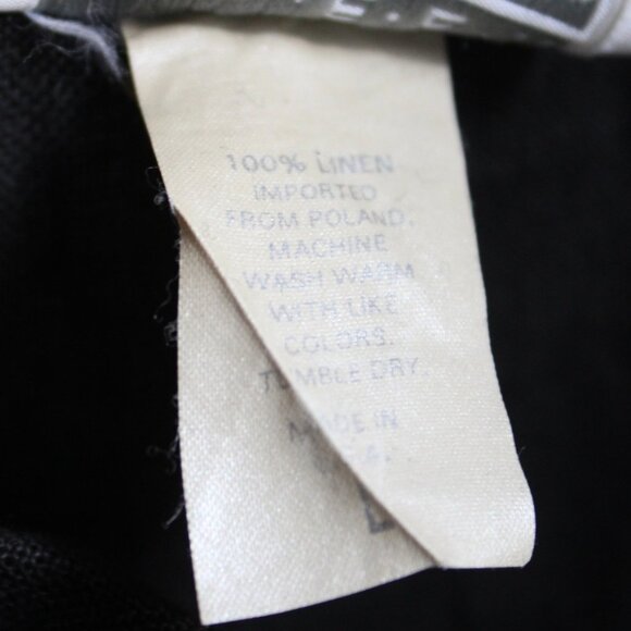 Eileen Fisher Vintage Black Linen Wrap Maxi Skirt Size Large - Picture 4 of 8